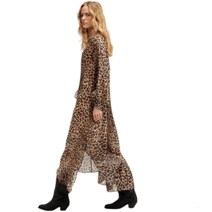 AllSaints Jane Leopard Print Maxi Cover Up Dress